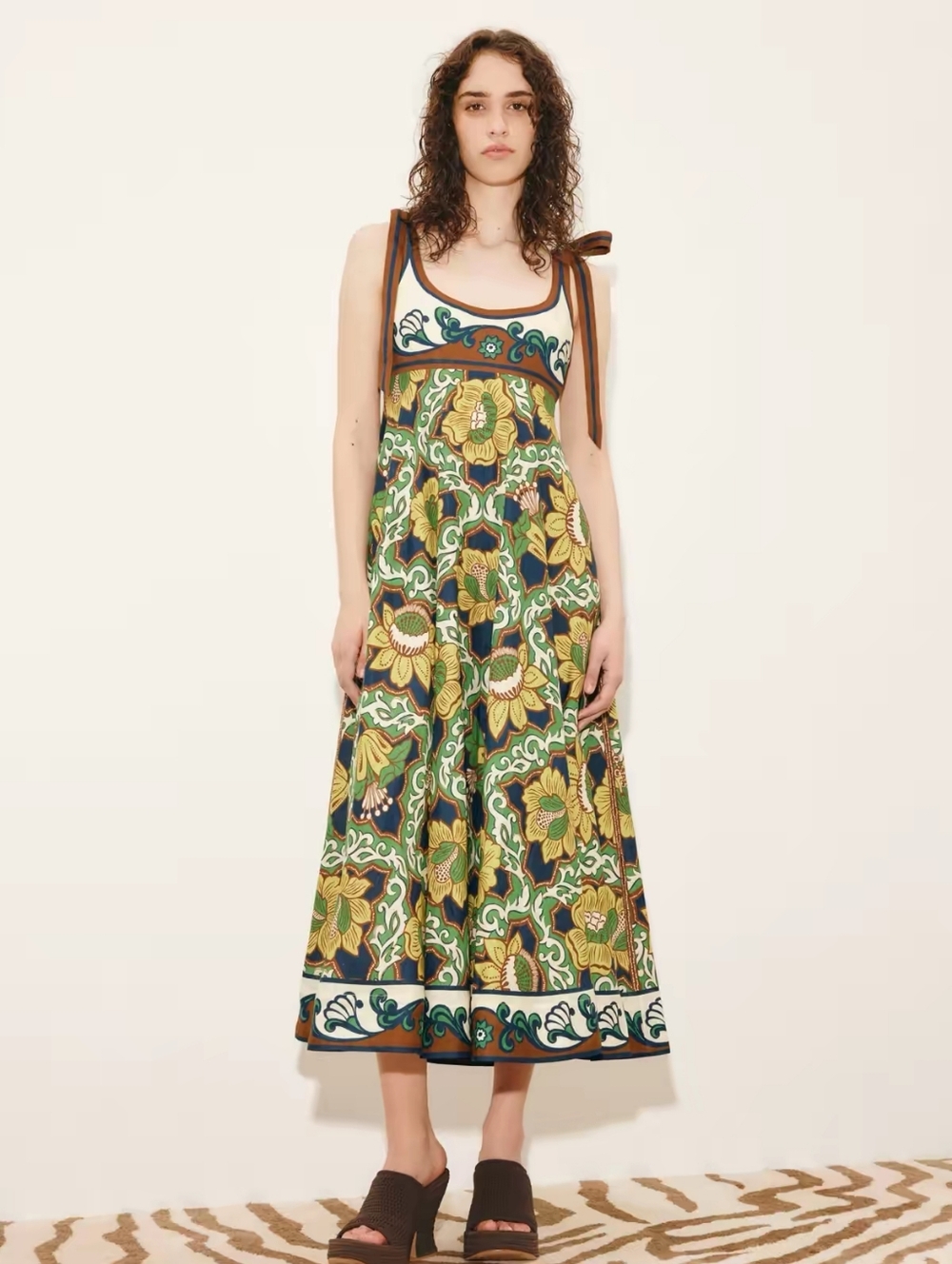 ALÉMAIS Liana European Linen Midi Dress US 4